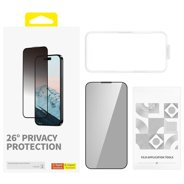 iPhone 15 Plus Privacy Protection Full-Coverage Tempered Glass Screen Protector - Ultra Thin & Flexible, Very Hard, HD Clarity, Long-Lasting Protection with Superb Adhesion